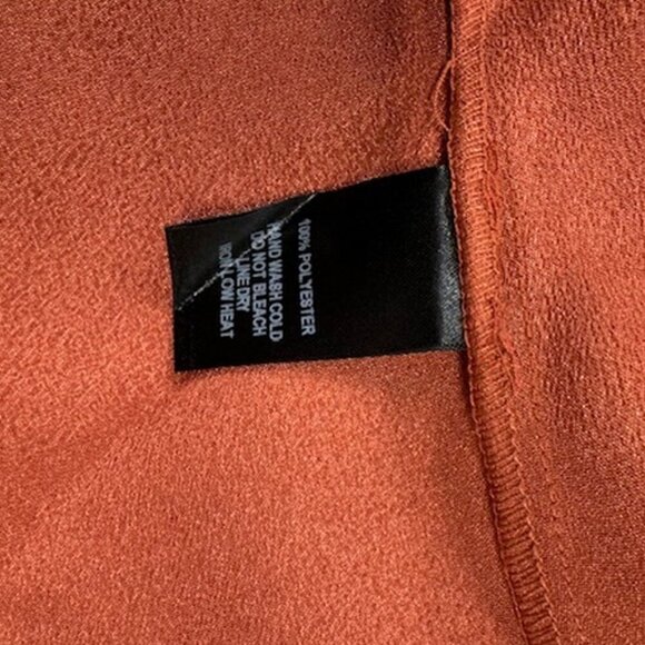 NWT Lulus Pure Happiness Rust Orange Satin Off-the-Shoulder Maxi Dress - Picture 7 of 8